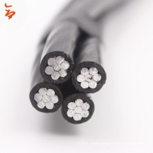 Hot sell 0.6/1kv 4 x 25 mm2 aluminum conductor xlpe insulated abc cable for overhead use